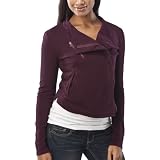 Converse® One Star® Womens Deep River Moto Jacket Knit Top - Burgundy Heather