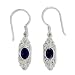Sterling Silver Faceted Iolite Filigree Dangle Earrings by Sajen