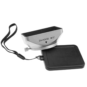 Mennon DV-b 37 37mm Digital Video Camcorder Lens Hood with Thumb Lock Mount, Silver by Mennon