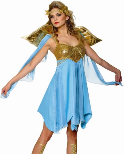 Franco Blue Sexy Greek Goddess Athena Roman Toga Costume