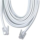 GE TL96581 Phone Line Cord (7 ft, White, 4-conductor)