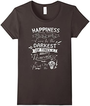 Women's Happiness can be found in the darkest when turn on the light Small Asphalt