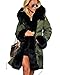 Roiii Women's Denim Winter Thicken Faux Fur Hooded Plus Size Parka Jacket Coat Size S-3XL