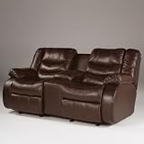 Revolution - Burgundy Double Reclining Loveseat w/ Console by Ashley Furniture Photo