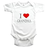 Urban Youth - Urban Youth White, S/S Onesie, I love grandma, size 6-12 months