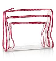 3 Piece Clear Cosmetic Bag Set