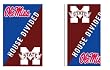 University of Mississippi and Mississippi State University - House Divided Flag - Garden Size