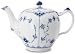 BLUE FLUTED HALF LACE TEAPOT-8 CUP