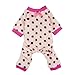 Fitwarm® Adorable Pink Pet Dog Pajamas for Dog Winter Coat Clothes Jumpsuit, X-Small