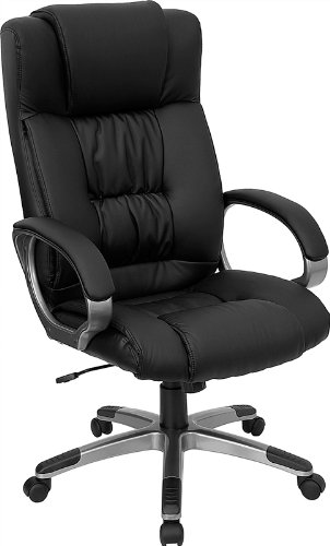 Black Leather High Back Executive Office Chair [BT-9002H-BK-GG]