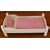 Handmade White Wooden Dolls Bed with complete bedding