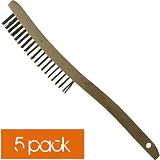 Buy 10pk Stainless Steel Wire Scratch Brushes 3 x 19 Rows Use: Deburring, Removing... by Heleta