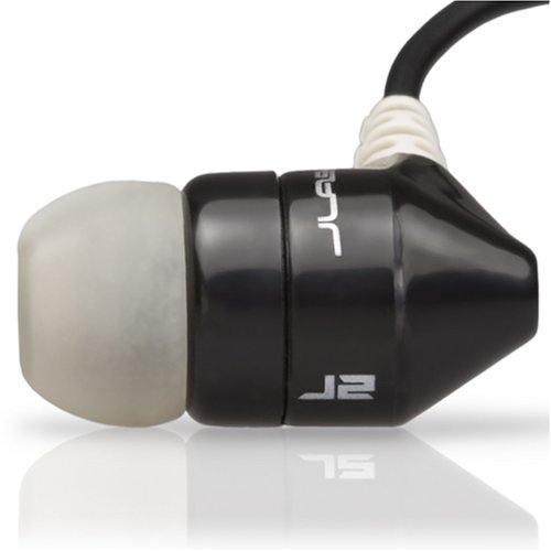 JBuds J2 Premium Hi-FI Noise Isolating Earbuds (Black/Chrome Silver)