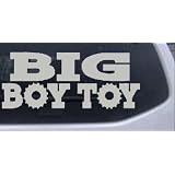 8in X 3.4in Silver -- Big Boy Toy Off Road Car Window Wall Laptop Decal Sticker by Rad Dezigns