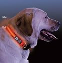 Nite Ize Dog Collar Bright Red high Visability LED Lights medium 13" - 18"