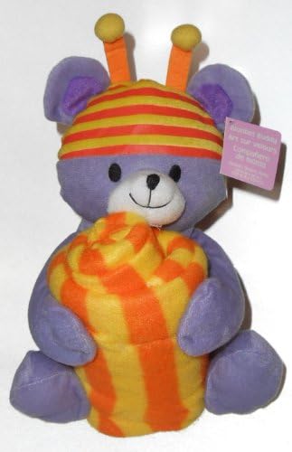 Plush Stuffed Bear in Bumble Bee Hat with a 40 X 50 In. Fleece Blanket