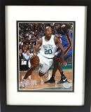 (13x16) Framed Boston Celtics Ray Allen on the Court Sports Poster Print