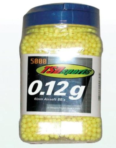 TSD Sports 5,000 ct. Jar Plastic Yellow Airsoft BBs (6mm, 0.12g)
