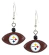Pittsburgh Steelers Mini Football Dangle Earrings