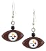 Pittsburgh Steelers Mini Football Dangle Earrings