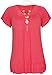 PurpleHanger Women's Short Frill Sleeve Bead Top Plus Size
