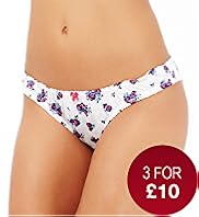 Low Rise Floral Bikini Knickers