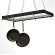 Rogar Black Rectangular Pot Rack with Grid 30 x 15