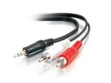 Cables To Go 40423 Stereo Male to RCA Male Y-Cable (6 Feet, Black)