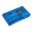 Eforcity Clear Blue USB Memory Card Reader for Compact Flash CF I, CF II, CF Ultra II / MicroDrive / Smart Media Card / xD / Secure Digital: SD, SDC, SD Ultra, miniSD (with adapter), microSD/TransFlash (with adapter) / Multimedia Card MMC I, MMC II, RS-MMC, HS-MMC / Memory Stick: MS, MS Pro, MS Duo, MS Pro Duo, MS MG, MS MG Pro, MS MG Duo, MS MG Pro Duo