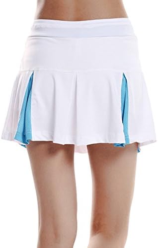 Lily Fashion Women's Play Tennis Aerobics Sport Stretch Skorts White M