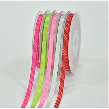 1/4 Inch Polyester Color Buty Belt Printing Ink Dot Three Oblique Dot Ribbon- 25 Yards Per Roll (More Colors) , 5#