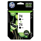 No. 74 Black Ink Cartridges, Twin Pack