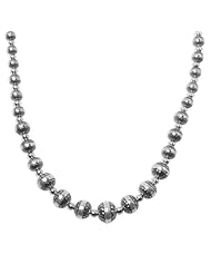 Sterling Silver Native Pearl Graduated Bead Necklace - 20"