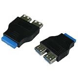 USB 3.0 19 pin Header to 2 x USB 3.0 Ports Adapter ~ Connector ~ Converter