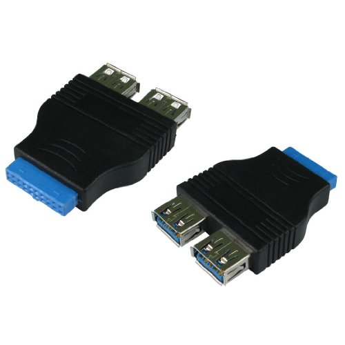 USB 3.0 19 pin Header to 2 x USB 3.0 Ports Adapter ~ Connector ~ Converter