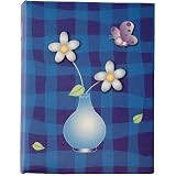 Kleer-Vu Photo Album, Kate Summer Collection, Blue, Holds 200 4 x 6 Photos, 2 Per Page.