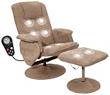 Comfort Products Relaxzen 8-Motor Massage Leisure Chair with Heat, Beige