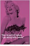 Marilyn Monroe Sex Quote Pop Pink Poster Print 24x36 Poster Print, 24x36 Fashion Poster Print, 24x36
