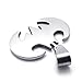 TEMEGO Jewelry Mens Stainless Steel Vintage Pendant Gothic Batman Symbol Necklace, Silver