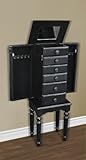 New Ebony Black Jewelry Chest Armoire Cabinet Furniture New Ebony Black Jewelry Chest Armoire Cabinet Furniture