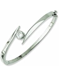 14K White Gold Bangle Bracelet Mounting