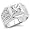 Men's Rings - CZ Rings for Men Silver Finish Solitaire CZ Ring