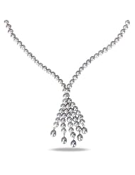 Sterling Silver Freshwater Grey Pearl Necklace (6-6.5mm), 17"