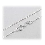 Nickel Free Italian Sterling Silver Fine Anchor Chain Necklace 1 mm - High Polish - 16 inches