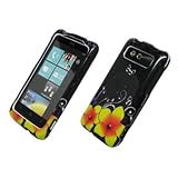 EMPIRE Carbon Fiber Purple with Yellow Flower Design Hard Case Cover for HT ....