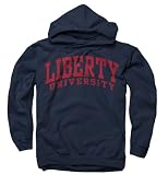 Liberty Flames Navy Arch Hooded Sweatshirt