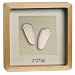  : Baby Art 34120012 - 3D Print deluxe 3D Fußabdruck hinter Glas, natural (holzfarben)