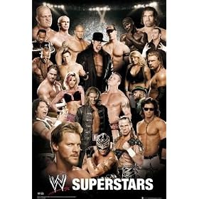WWE~ WWE Poster~ WWE Superstars~Undertaker, HBK, Rey Mysterio, CM Punk, John Cena, Edge~