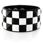 New Triple and Double Studded Punk Rock Wristband Bracelets White / Black