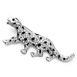 Pugster Mother's Day Jewelry Leopard Clear Crystal Clear Crystal Black Dots Animal Brooches Pins